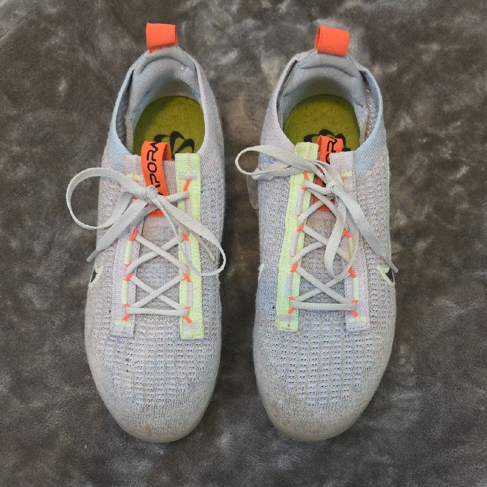Nike Gray and Neon Athletic Shoes